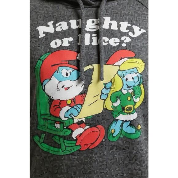 Torrid 2x Smurfs Hoodie Women’s Christmas Sweatshirt Holiday Smurfette Red - Picture 4 of 7